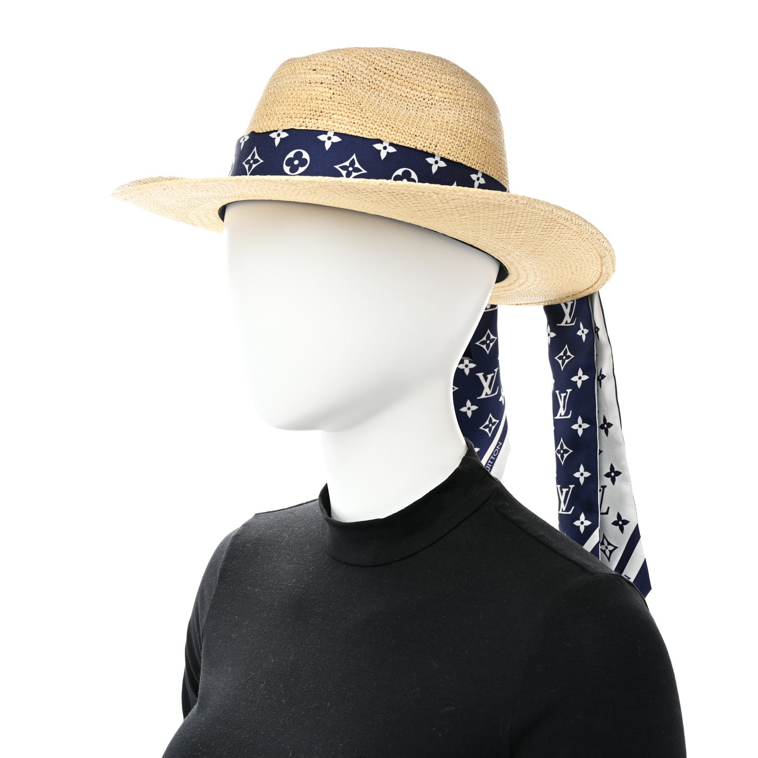 Louis Vuitton Raffia Panama Fedora M Natural 2 of 8
