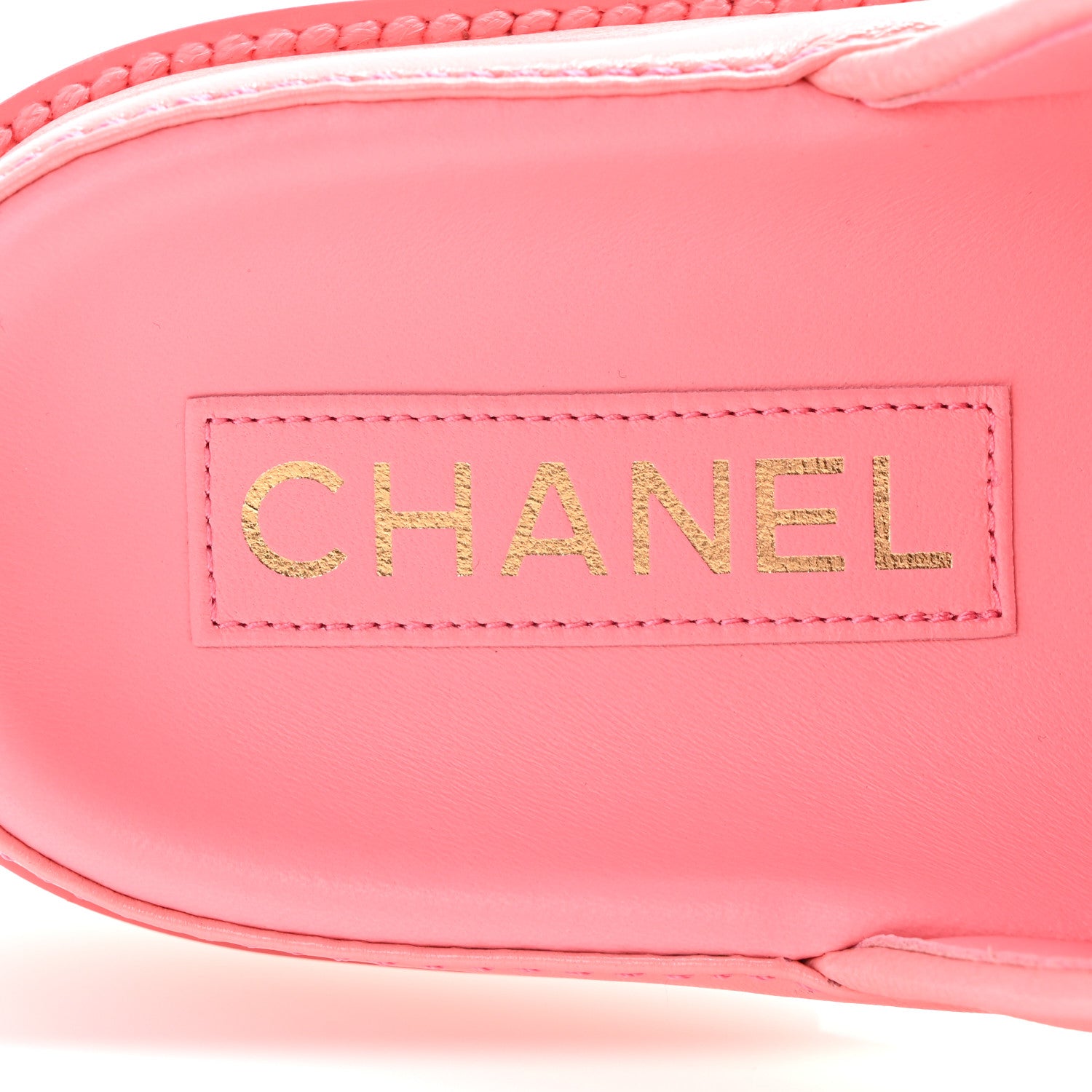Chanel Lambskin Quilted Velcro Dad Chain CC Slide Sandals 39 Pink 8 of 9