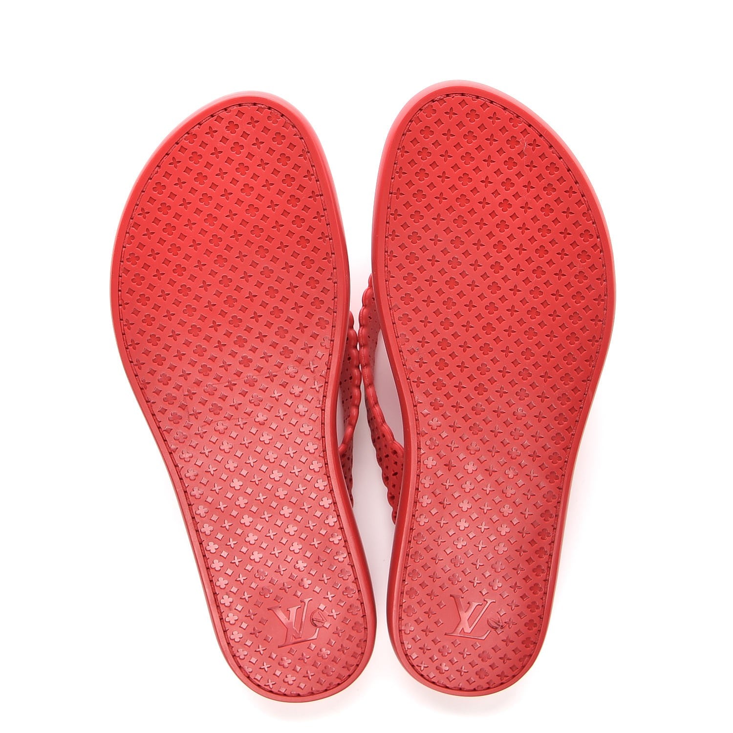 Louis Vuitton Rubber Tatoo Thong Sandals 37 Rouge 6 of 16