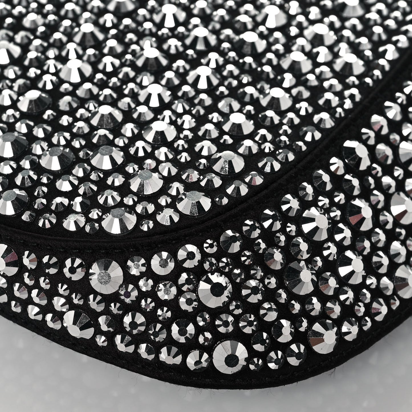 Satin Crystal Cleo Adjustable Strap Shoulder Bag Metal