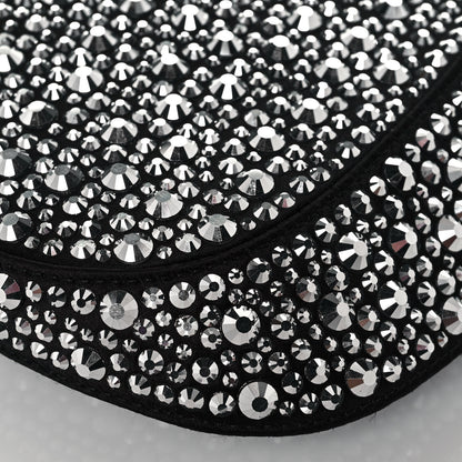 Prada Satin Crystal Cleo Adjustable Strap Shoulder Bag Metal 8 of 11