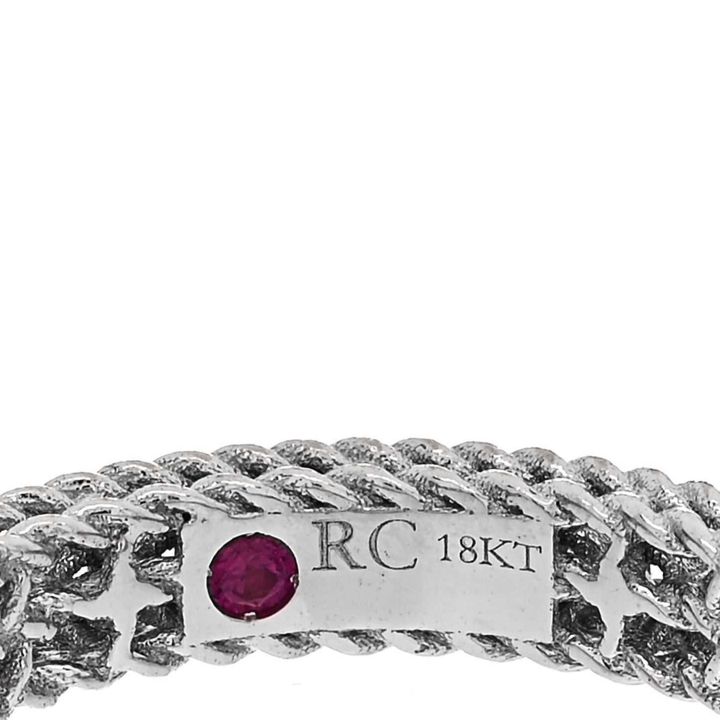 18K White Gold Diamond Symphony Princess Band Ring 49 5