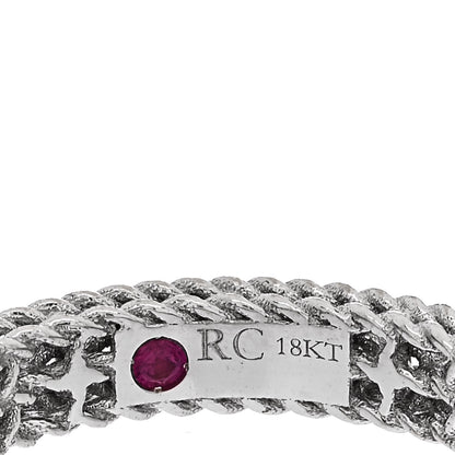 Roberto Coin 18K White Gold Diamond Symphony Princess Band Ring 49 5 4 of 4
