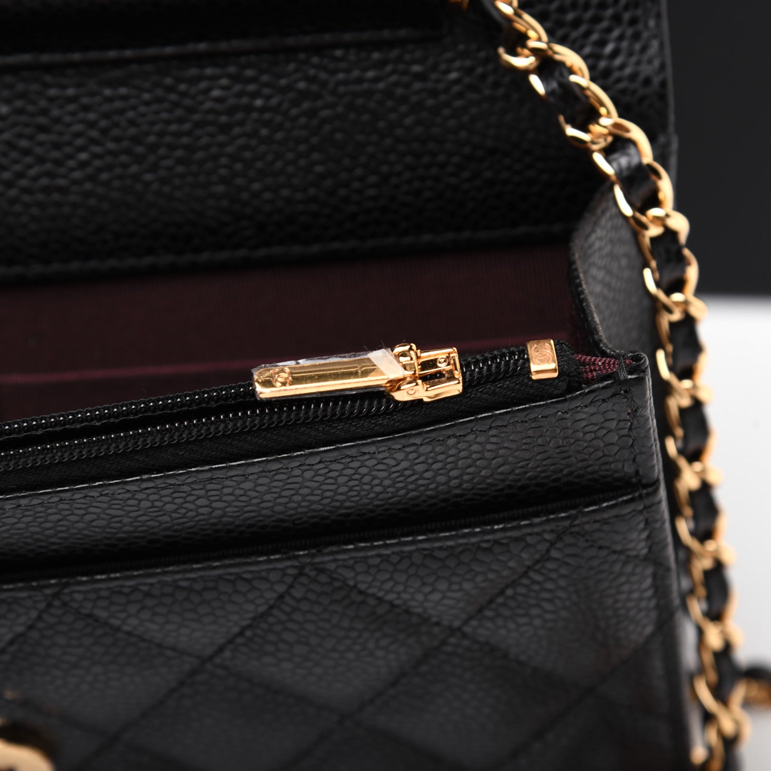 Chanel Caviar Quilted Wallet On Chain WOC Black 11 of 13