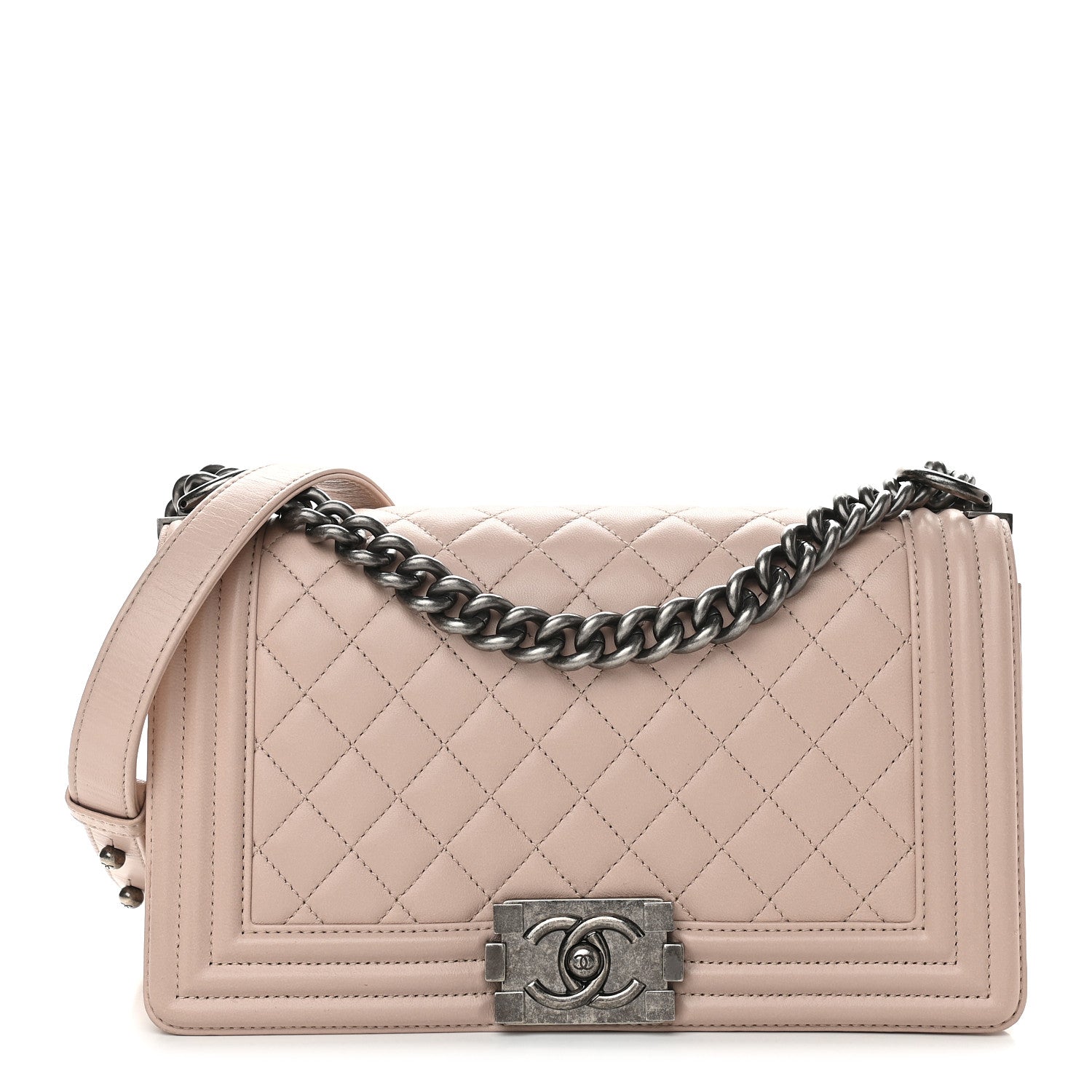 Chanel Lambskin Quilted Medium Boy Flap Light Pink 1 of 8