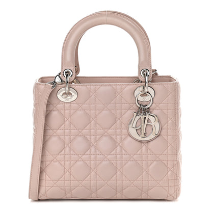 Christian Dior Lambskin Cannage Medium Lady Dior Light Pink 1 of 12