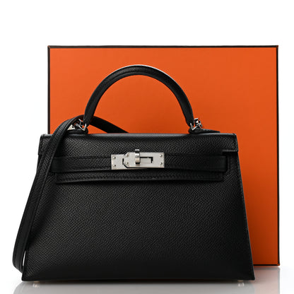 Hermes Epsom Mini Kelly Sellier 20 Black 11 of 11