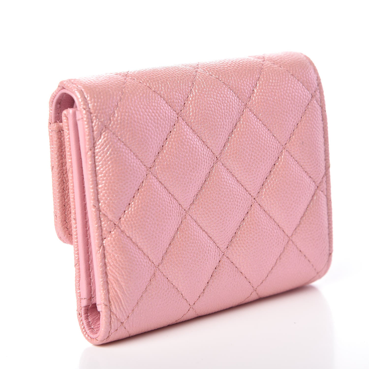 Chanel Iridescent Caviar Quilted Small Flap Wallet Rose Pink 3 of 9