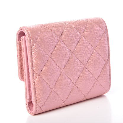 Chanel Iridescent Caviar Quilted Small Flap Wallet Rose Pink 3 of 9