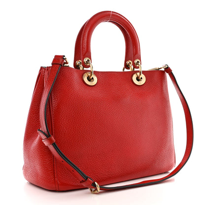 Christian Dior Calfskin Medium Diorissimo Tote Red 4 of 19