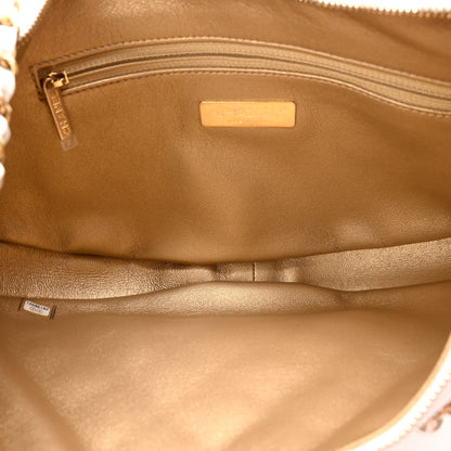 Chanel Lambskin Quilted All About Chains Hobo White 5 of 10