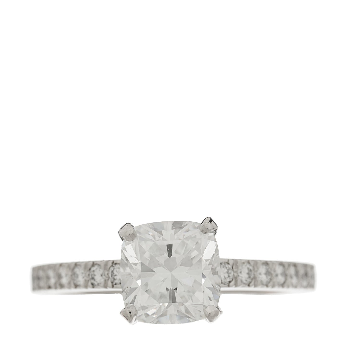 Platinum Diamond 1.43ct Novo Cushion Cut Engagement Ring 52 6