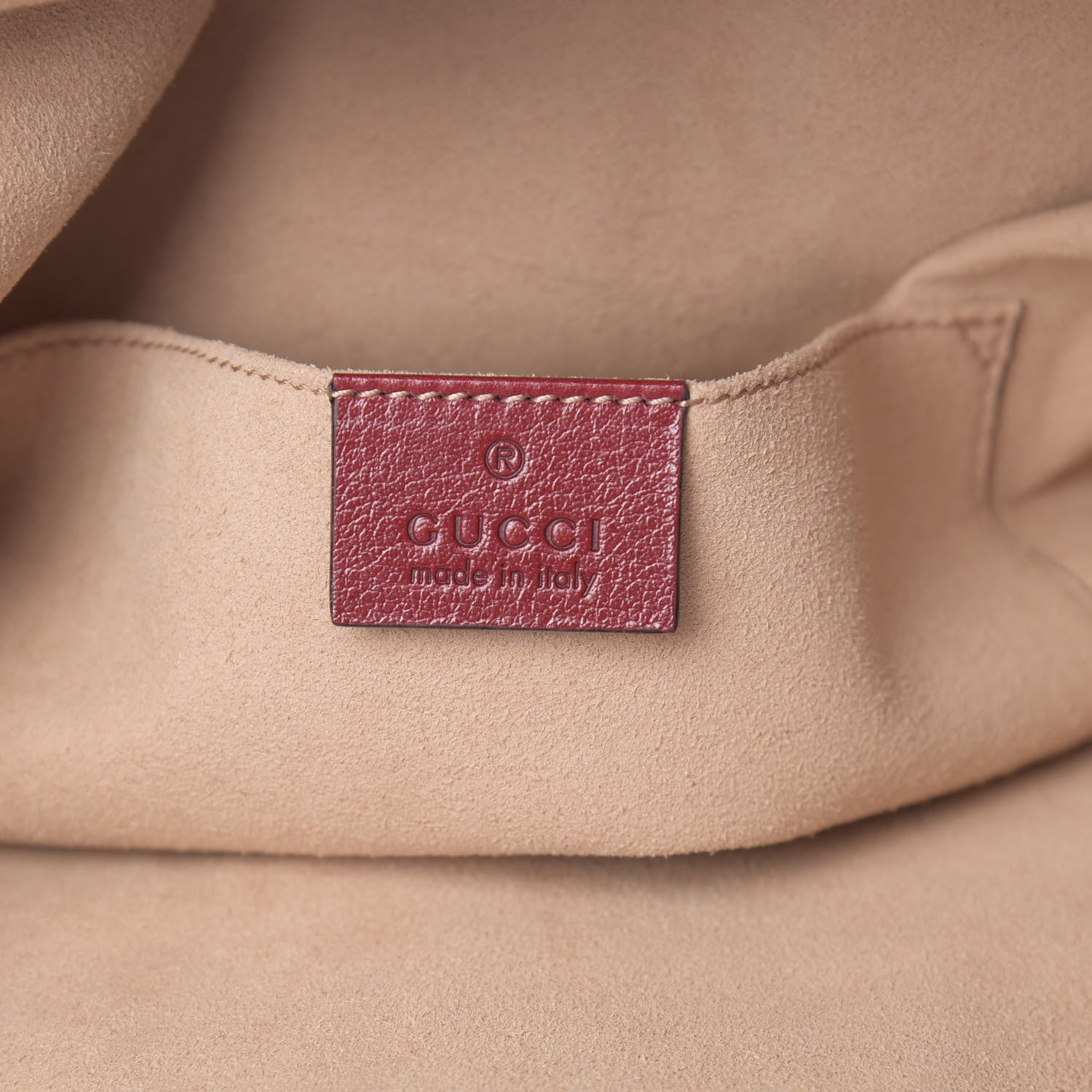 Gucci Suede Calfskin Web Medium Rajah Bucket Bag New Blue Romantic Cherry 6 of 11