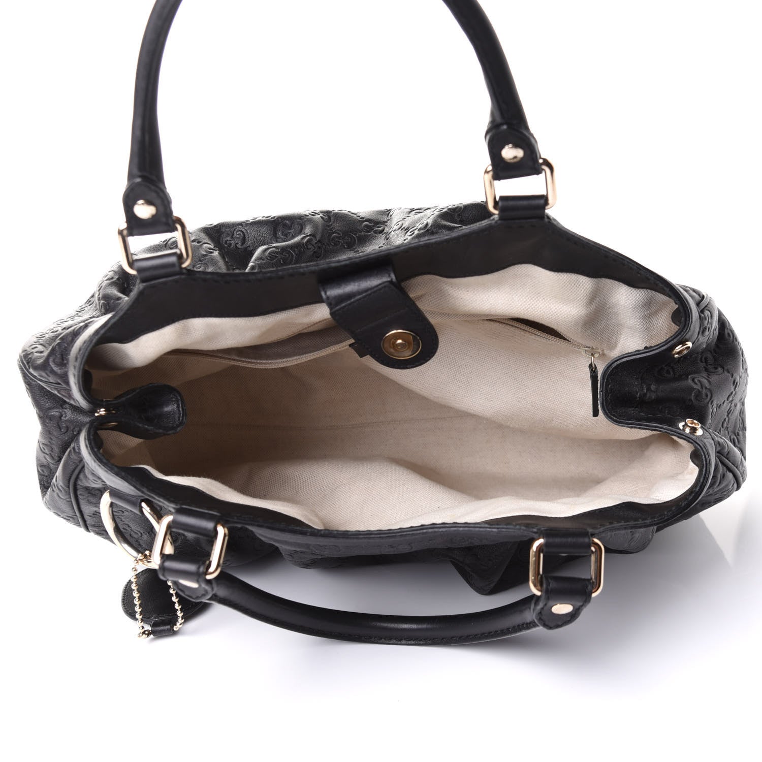 Gucci Guccissima Medium Sukey Tote Black 5 of 11
