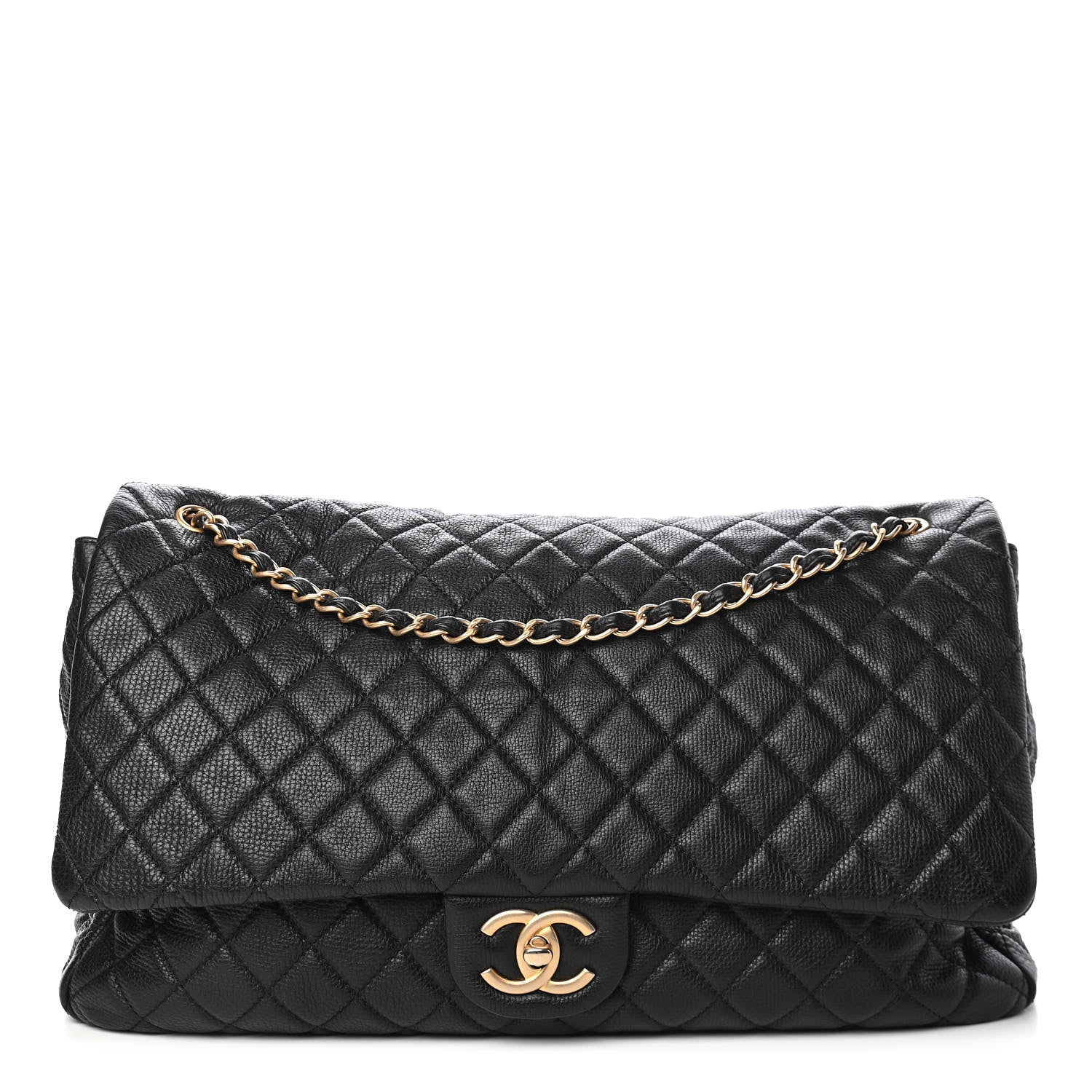 Chanel Calfskin Quilted XXL Travel Flap Bag Black 1 of 9
