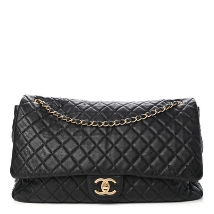 Chanel Calfskin Quilted XXL Travel Flap Bag Black 1 of 9