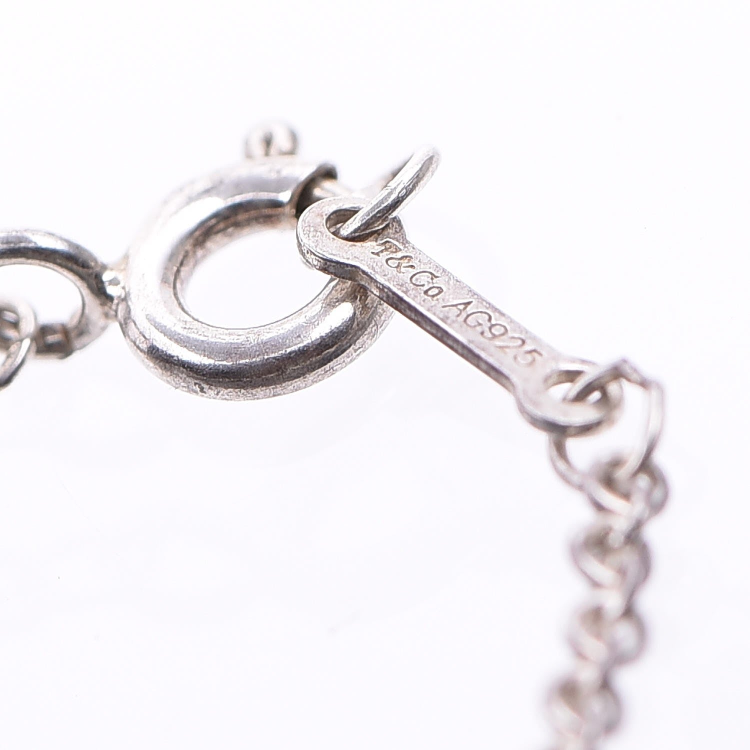 Tiffany Sterling Silver Diamond Paloma Picasso Modern Heart Link Bracelet 7 of 7
