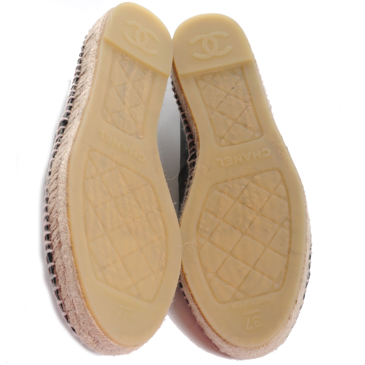 Lambskin Espadrille Flats Black 37