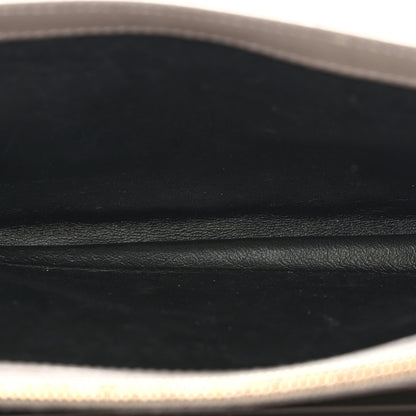 Saint Laurent Grain De Poudre Matelasse Chevron Monogram Chain Wallet Fog 5 of 14