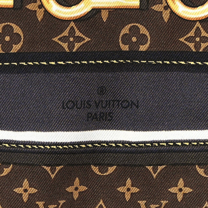 Louis Vuitton Silk Monogram Forever Square Scarf Brown 2 of 3