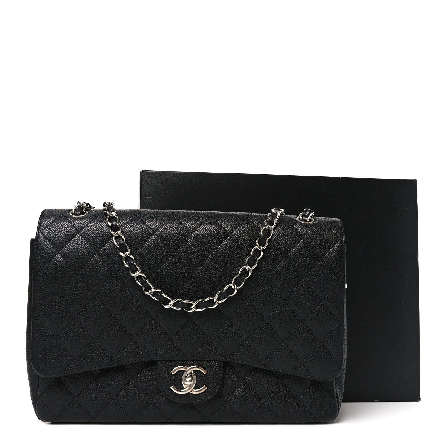 Chanel Caviar Quilted Maxi Double Flap Black 11 of 11