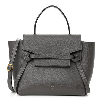 Celine Grained Calfskin Nano Belt Bag Grey 1 of 9