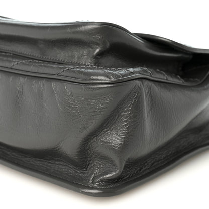 Saint Laurent Crinkled Calfskin Matelasse Monogram Medium Niki Chain Satchel Fog 10 of 10