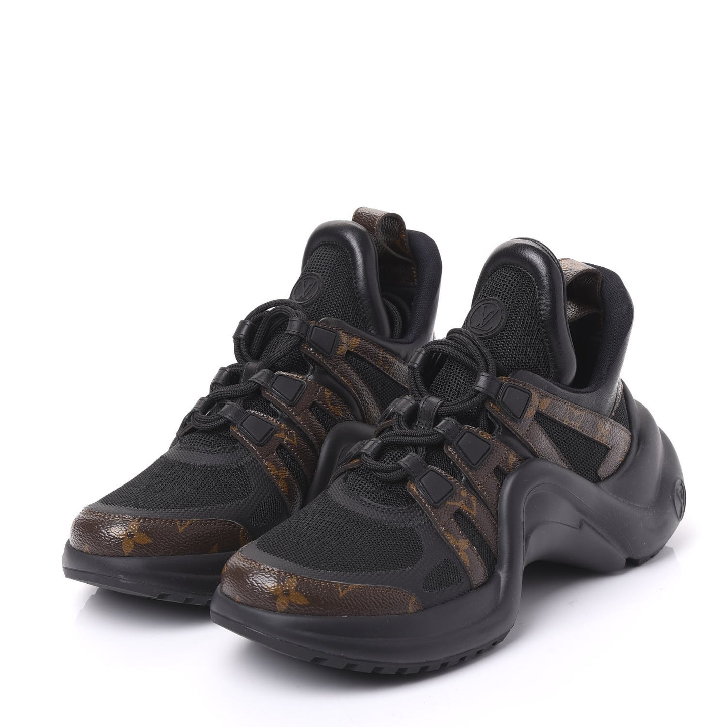 Calfskin Patent Monogram LV Archlight Sneakers 39.5 Black