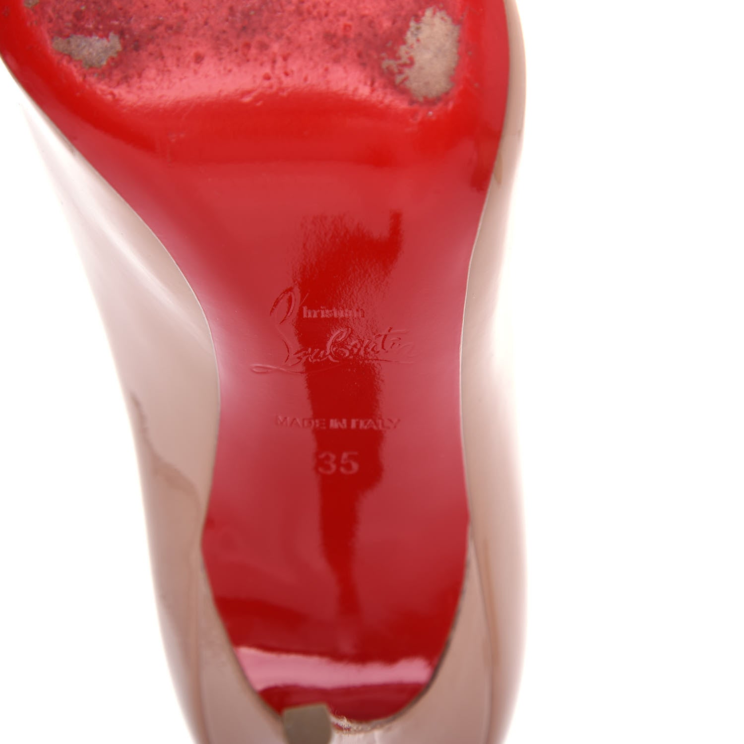 Christian Louboutin Patent Pigalle Pumps 35 Nude 9 of 9