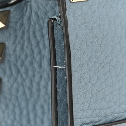 Valentino Garavani Grained Calfskin Small Rockstud Flap Crossbody Bag Niagara 10 of 12