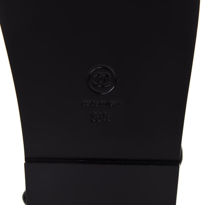 Chanel Grained Calfskin Velcro Dad Sandals 38.5 Black 7 of 10