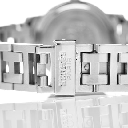 Hermes Stainless Steel Pink Mother of Pearl 24mm Clipper Quartz Watch 6 of 9