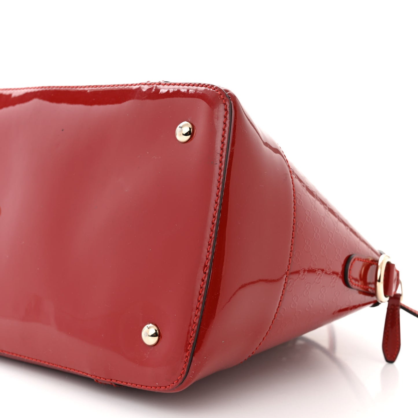 Patent Microguccissima Medium Nice Top Handle Dome Bag Rose Bed