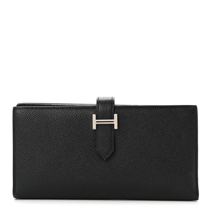 Hermes Epsom Bearn Gusset Wallet Black 1 of 11