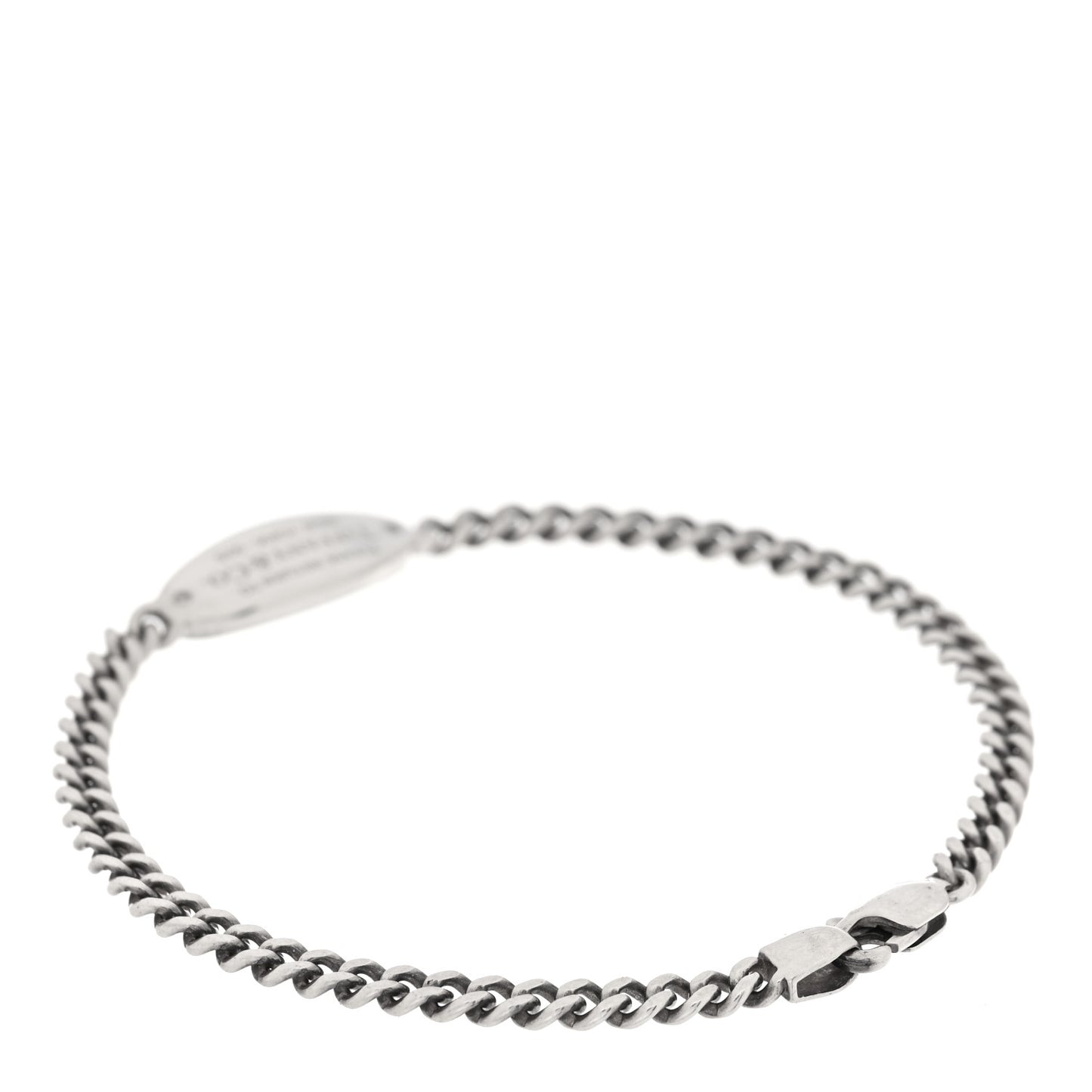 Sterling Silver Diamond Return To Tiffany Oval ID Bracelet
