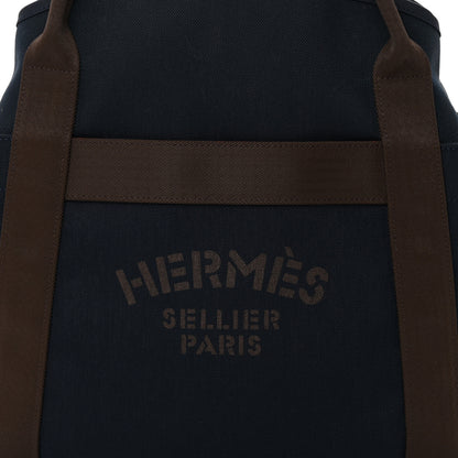 Hermes Toile Sac De Pansage Groom Bleu Navy Feu 8 of 12