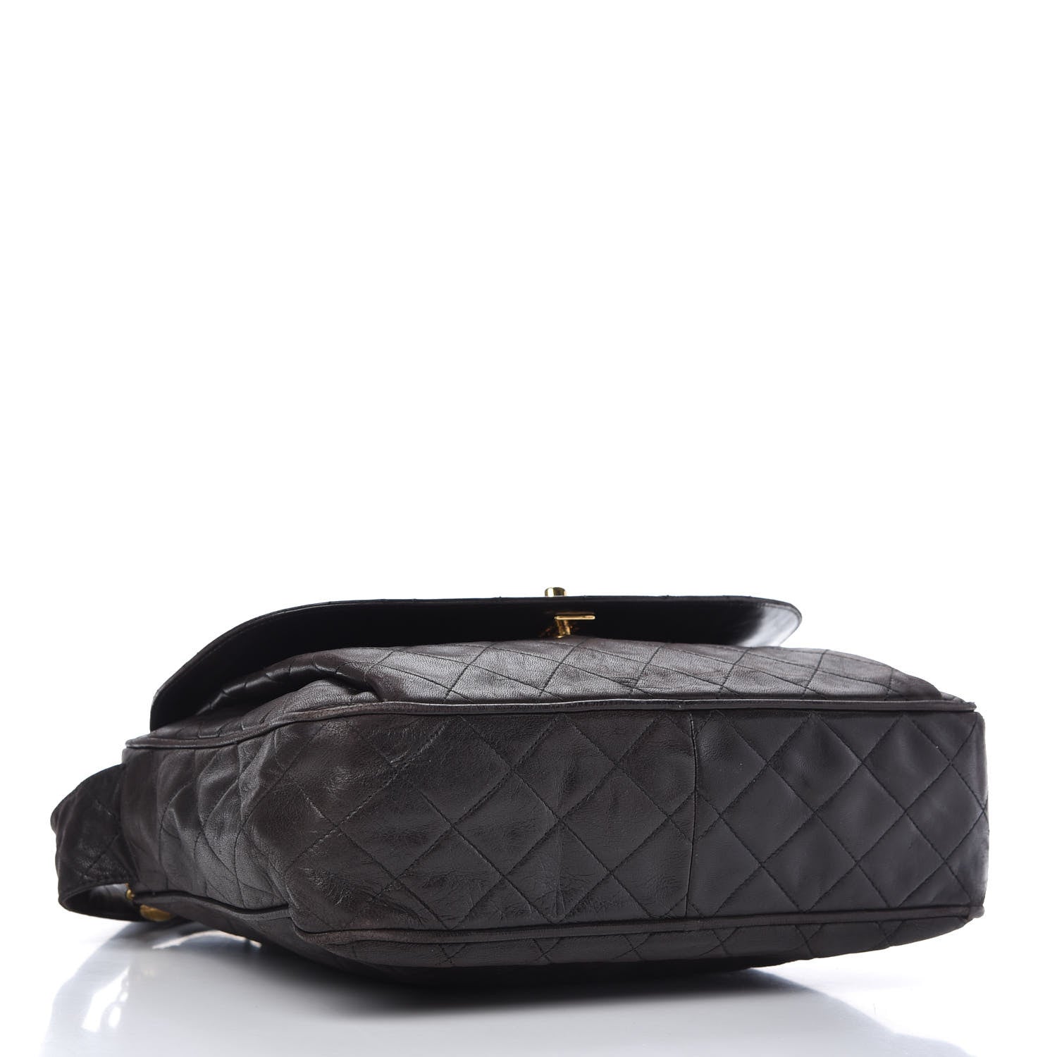 Chanel Lambskin Quilted Tassel Flap Camera Case Brown 4 of 13
