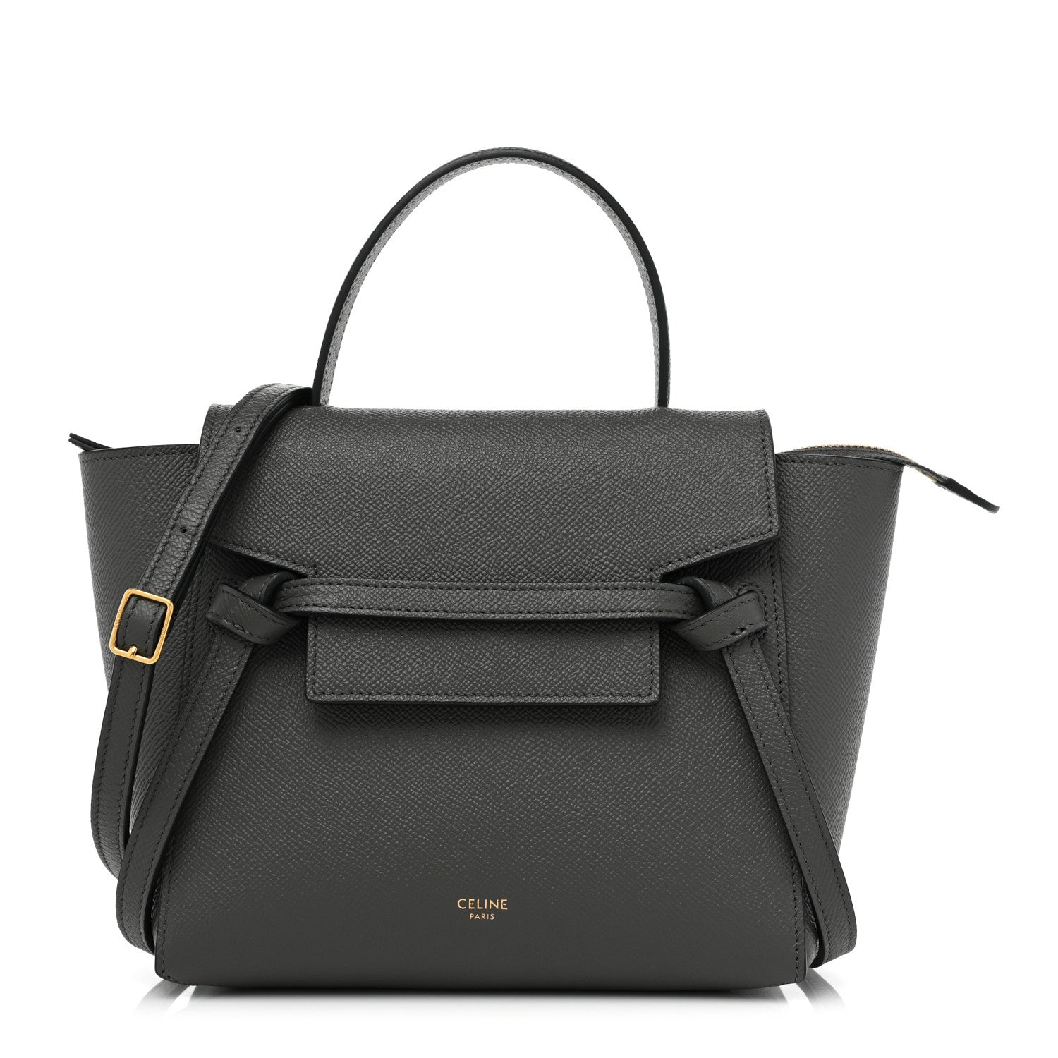 Celine Grained Calfskin Nano Belt Bag Grey 1 of 9