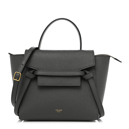 Celine Grained Calfskin Nano Belt Bag Grey 1 of 9