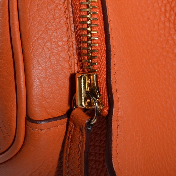 Hermes Taurillon Clemence Lindy 34 Orange 13 of 18