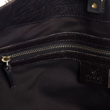 Gucci Monogram Medium Hasler Tote Dark Brown 8 of 24