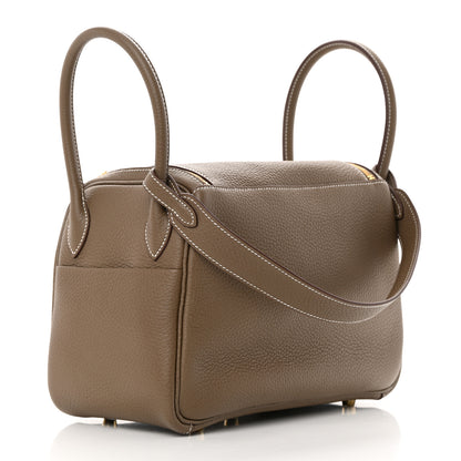 Hermes Taurillon Clemence Lindy 26 Etoupe 3 of 12