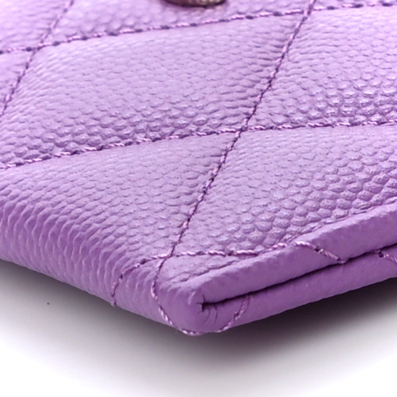 Chanel Caviar Quilted Card Holder Purple 11 of 12