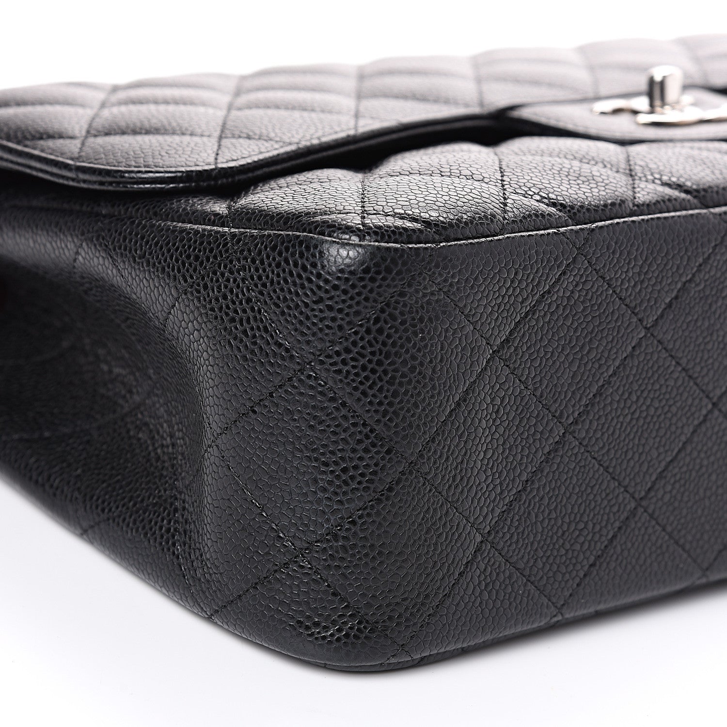 Chanel Caviar Quilted Jumbo Double Flap Black 7 of 12