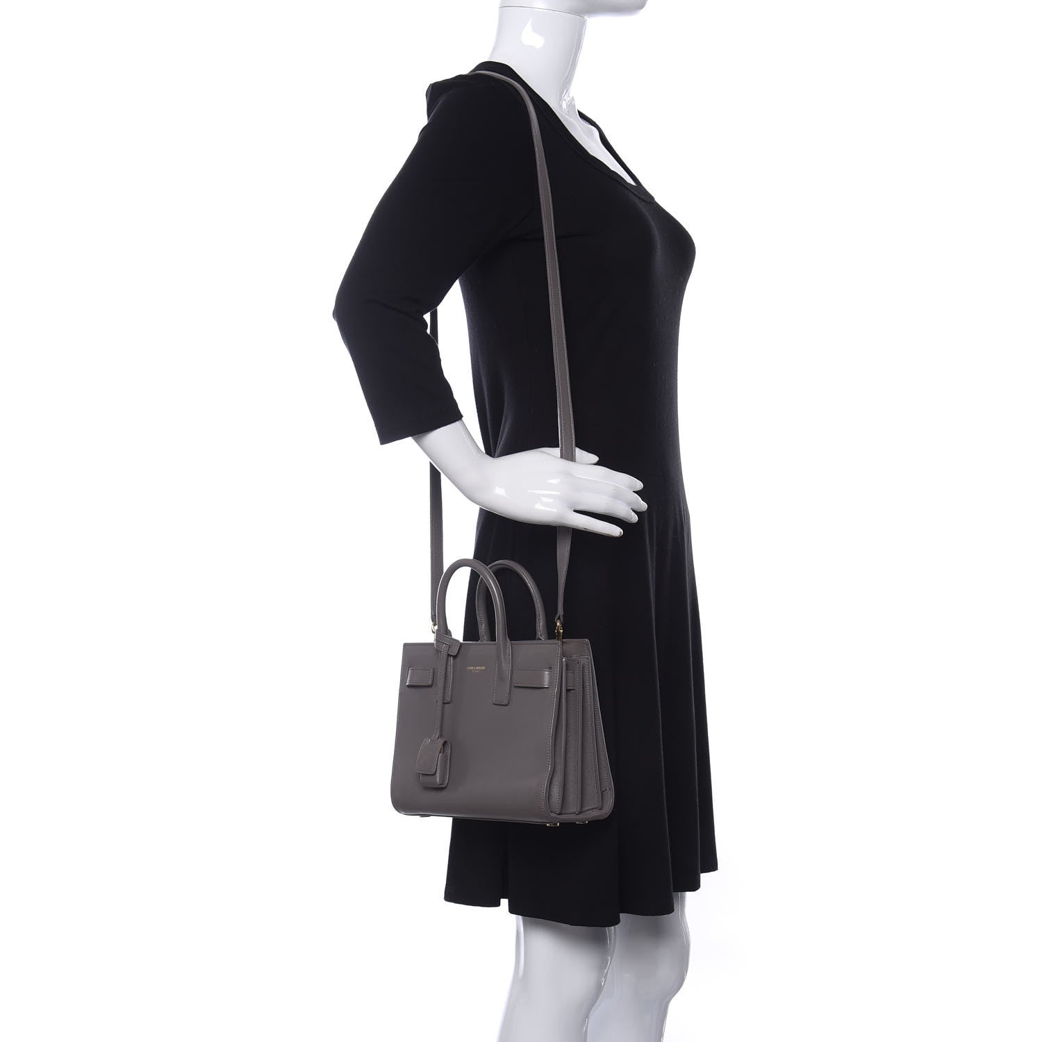 Saint Laurent Calfskin Nano Sac De Jour Fog 2 of 11