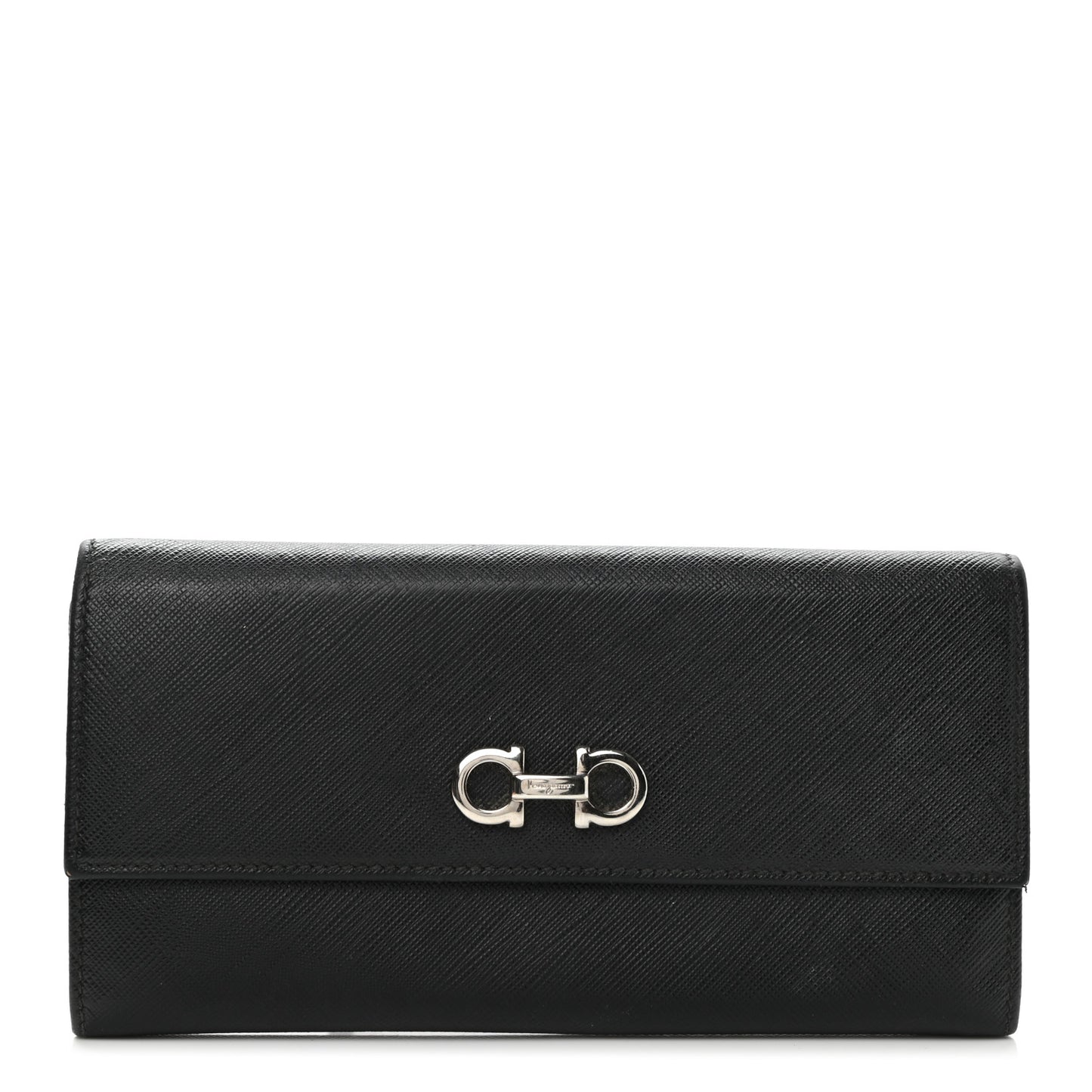 Grained Calfskin Wallet Black