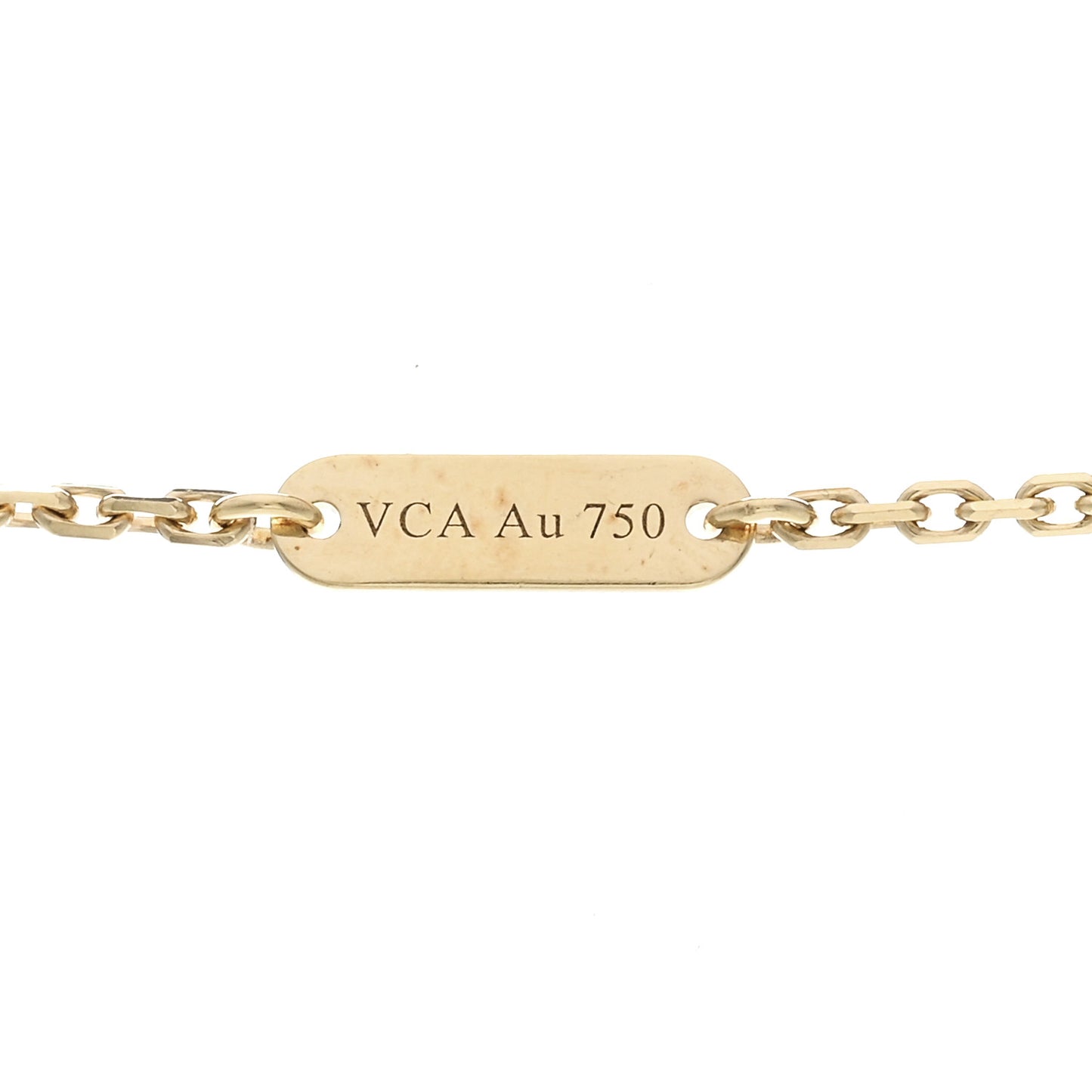 18K Yellow Gold Carnelian Vintage Alhambra Pendant Necklace