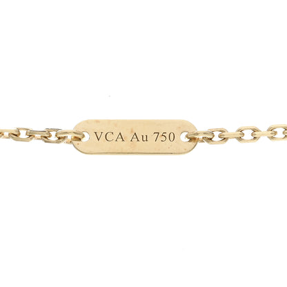 Van Cleef & Arpels 18K Yellow Gold Carnelian Vintage Alhambra Pendant Necklace 5 of 5