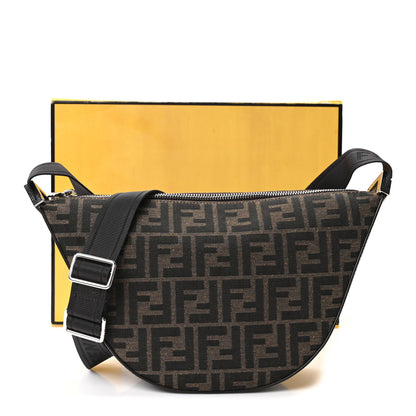 Fendi Fabric Jacquard FF Small Melon Bag Tobacco Moro Ebano 11 of 11