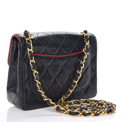 Chanel Lambskin Quilted Mini Square Flap Navy Blue 3 of 17